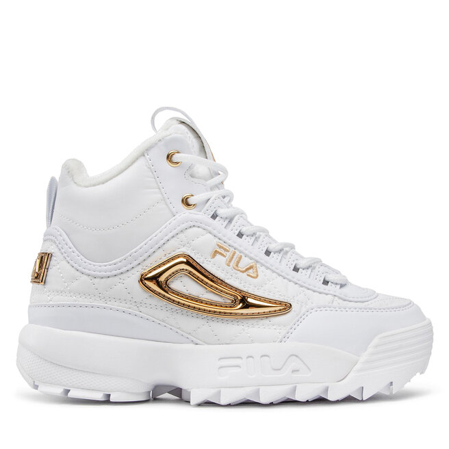 Fila disruptor white and gold