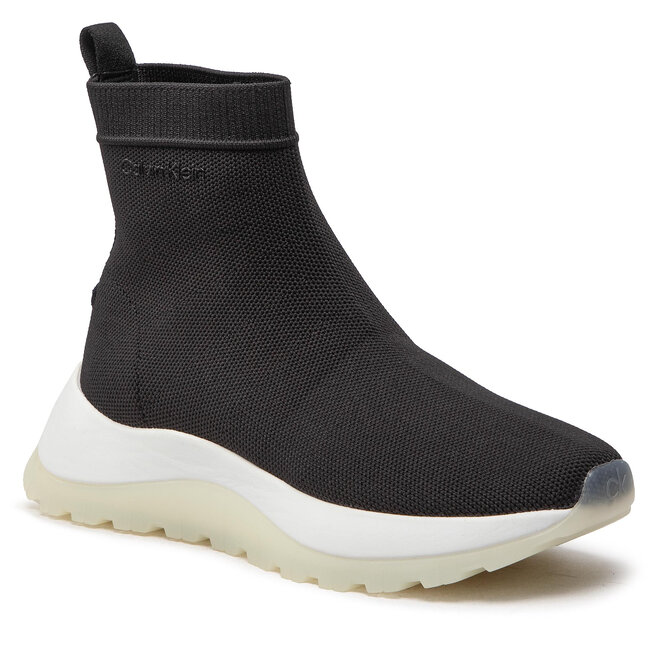 Sneakers Calvin Klein 2 Piece Sole Sock Boot-Knit HW0HW01338 Ck Black BAX BAX imagine noua gjx.ro