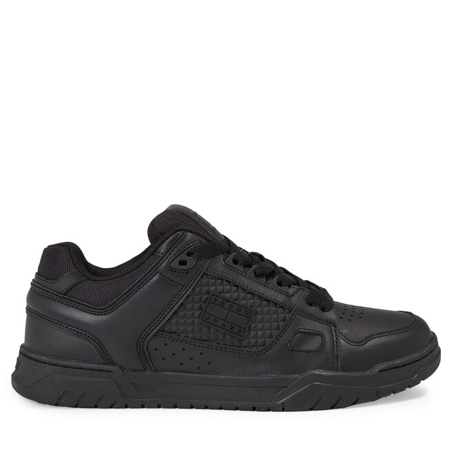 Sneakersy Tommy Jeans Tjm Leather Skater Tongue - Czarny