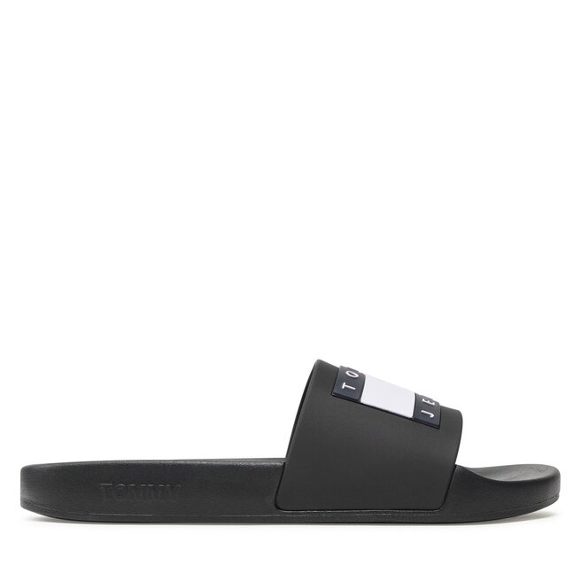 Klapki Tommy Jeans Pool Slide Ess - Czarny