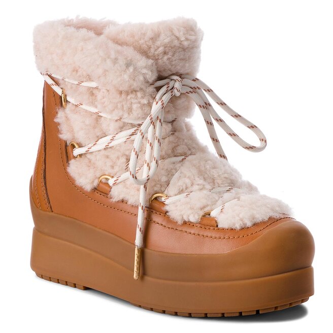 Tory burch courtney shearling boots online