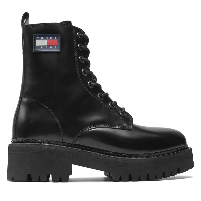 Trapery Tommy Jeans Urban Tommy Jeans Lace Up Boot - Czarny