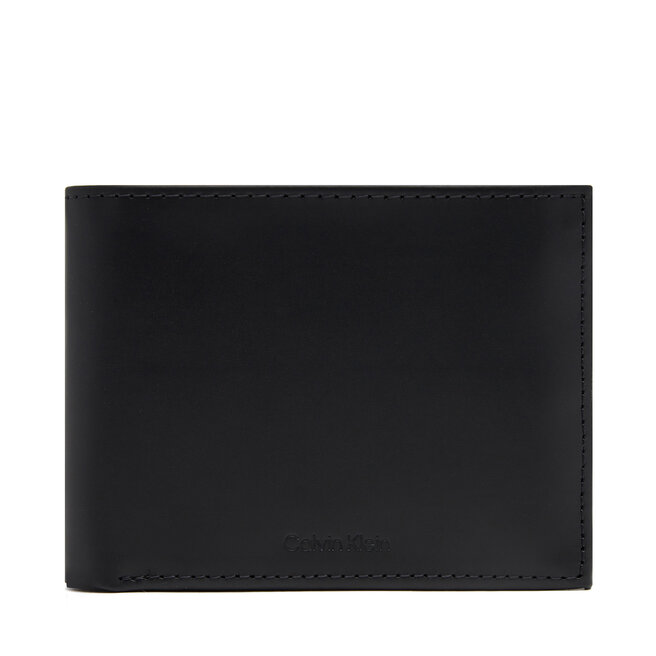 Portfel męski Calvin Klein Ck Premium Trifold 10Cc W/Coin - Czarny