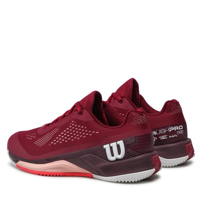 Wilson Boty Wilson Rush Pro 4.0 W WRS330680 Beet Red/White/Tropical Peach