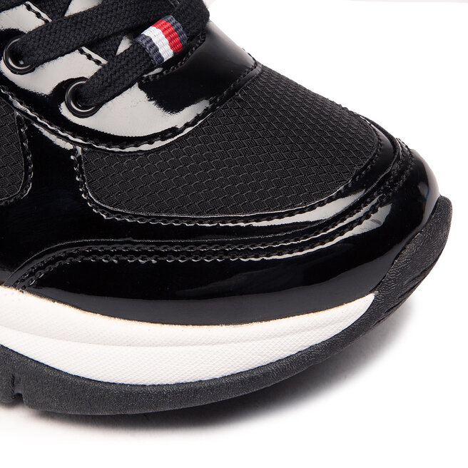 Tommy Hilfiger Sportcipő Tommy Hilfiger Low Cut Lace-Up Sneaker T3A4-30818-1022 S Black 999