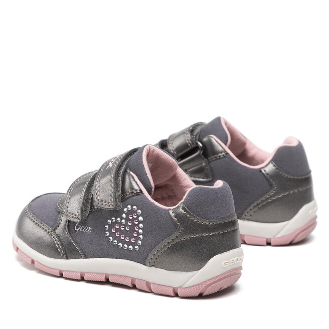 Geox Сникърси Geox B Heira G. A B263YA 0AUAJ C1377 S Dk Grey/Dk Pink