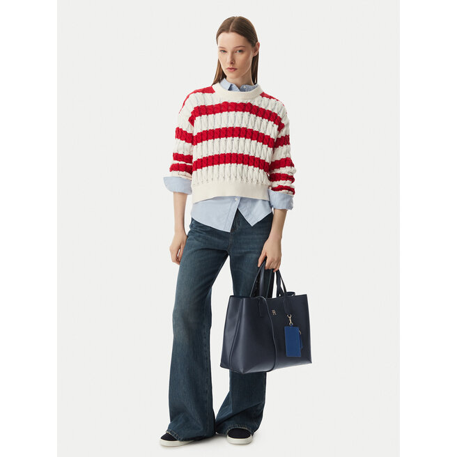Torebka Tommy Hilfiger Th Icon Satchel AW0AW18723 Granatowy -