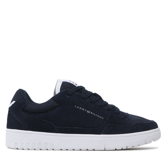 Sneakersy Tommy Hilfiger Th Basket Core Suede - Granatowy