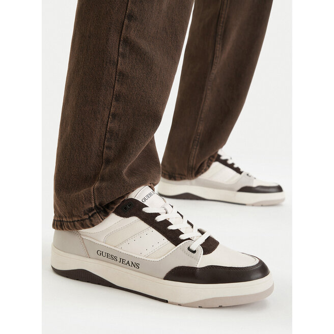 Sneakersy Guess Jeans EO-TEKSAS-01 126AM Écru - męskie