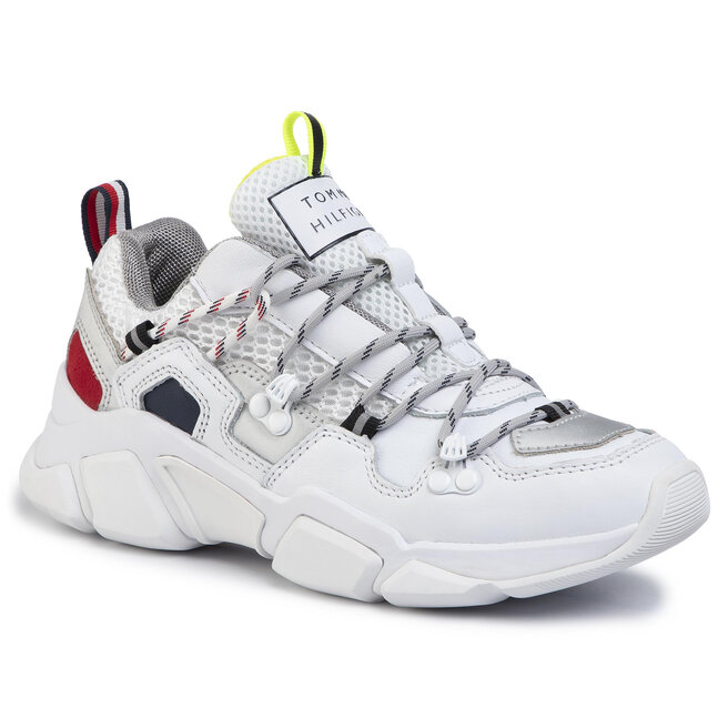 sneakersy tommy hilfiger city voyager chunky sneaker fw0fw04610 white ybs