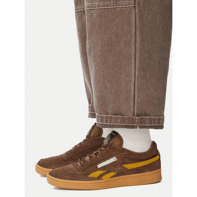 Sneakersy Reebok SS-CLUB C REVENGE VINTAGE 100261746 Brązowy - męskie
