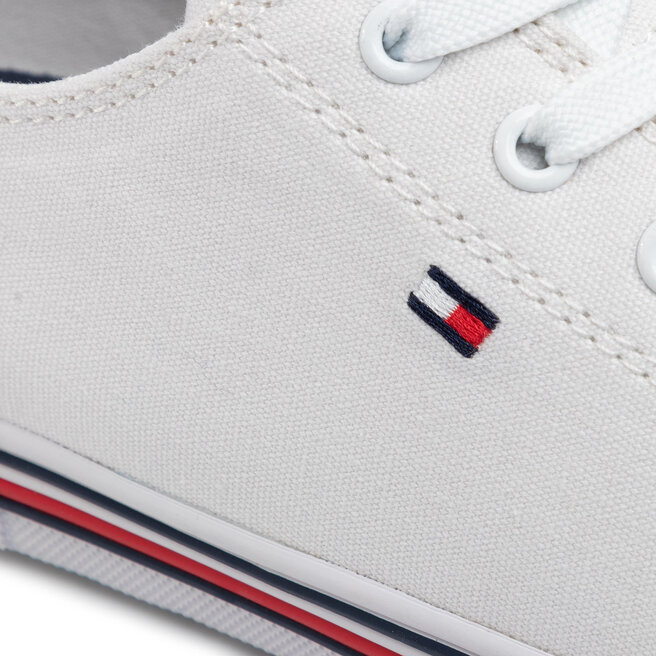 Tommy Hilfiger Tornacipő Tommy Hilfiger Low Cut Lace-Up Sneaker T3X4-30692-0890 D White 100