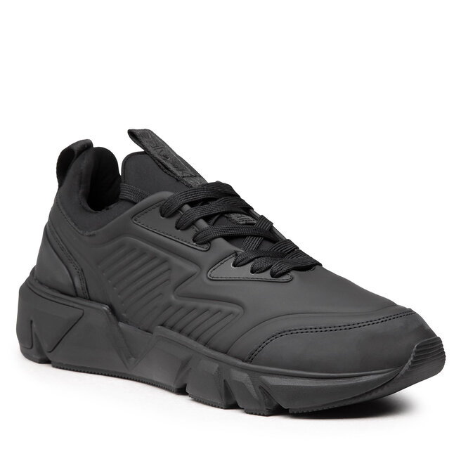 Calvin Klein Сникърси Calvin Klein Low Lace Up Lth HM0HM00317 Triple Black 0GJ