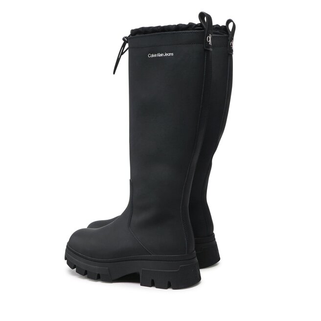 Calvin Klein Jeans Cizme de cauciuc Calvin Klein Jeans Chunky Combat Rainboot YW0YW00741 Black BDS