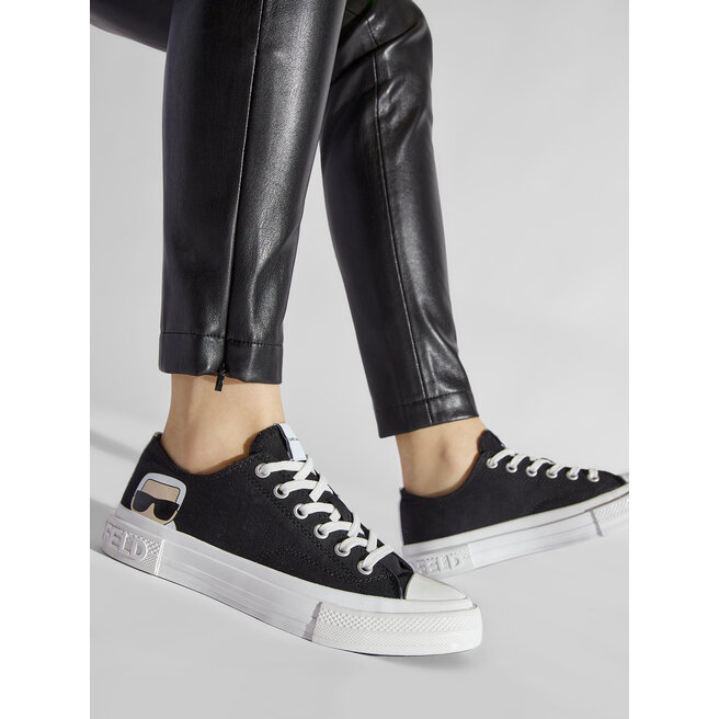 KARL LAGERFELD Кецове KARL LAGERFELD KL60310 Black Canvas