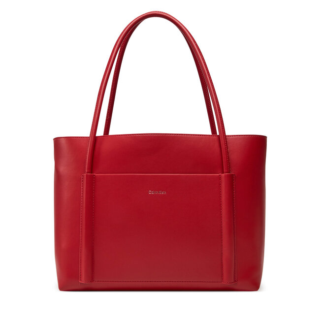 Torebka Calvin Klein Ck Linn Medium Shopper - Czerwony