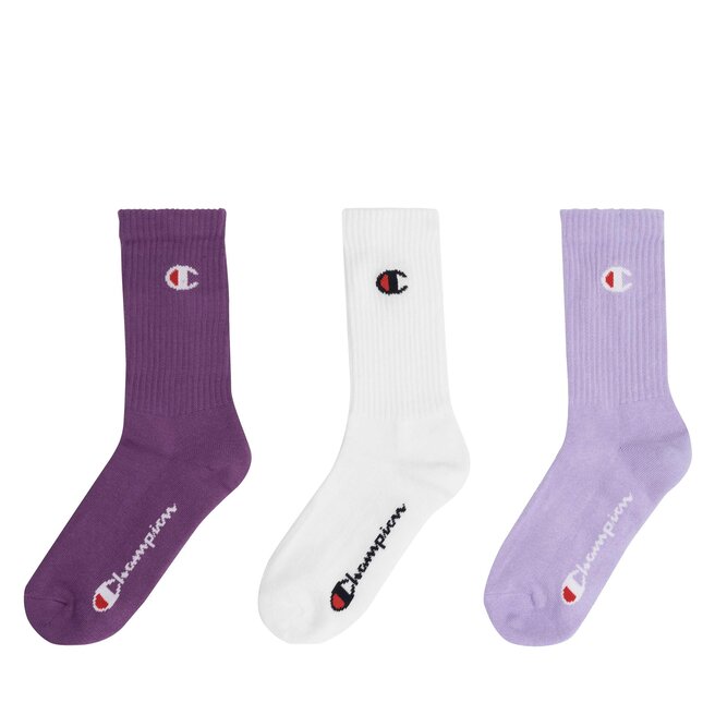 Zestaw 3 par wysokich skarpet unisex Champion - (39-42) Kolorowy