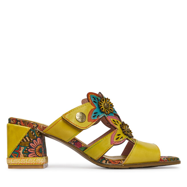 Klapki Laura Vita Jacqueso 09 Żółty -