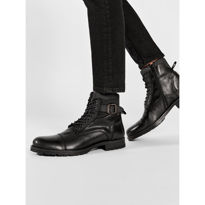 Jack&Jones Kozačky Jack&Jones Jfwalbany 12140935 Anthracite