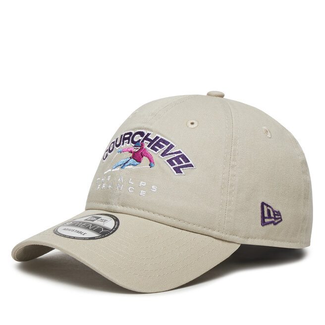 Czapka z daszkiem New Era Washed Courchevel Ski 9TWENTY - Beżowy