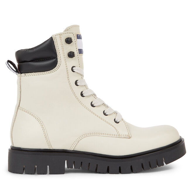 Botki Tommy Jeans Tjw Lace Up Boot - Beżowy