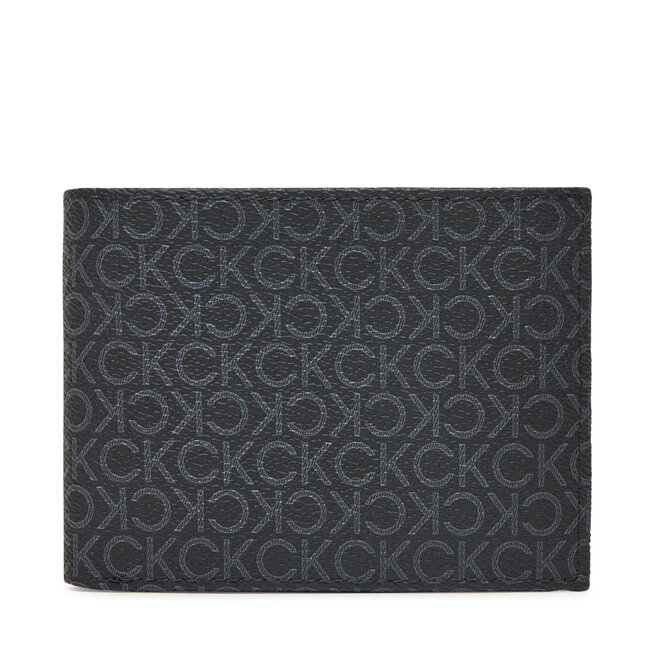 Portfel męski Calvin Klein Classic Mono Trifold 10Cc W/Coin - Czarny