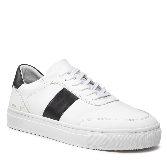 Sneakers Tommy Hilfiger Premium Cupsole Stripe FM0FM04284 White/Black 0K5 0K5 imagine noua