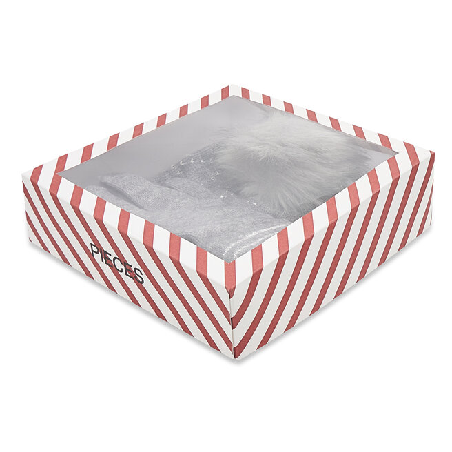 Pieces Sapka és kesztyű szett Pieces Carine 17130999 Medium Grey Melange