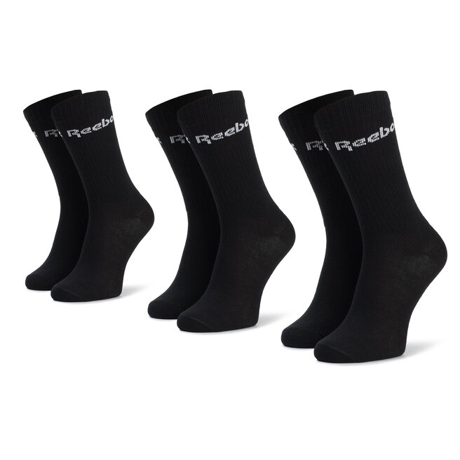 Unisex ilgų kojinių komplektas (3 poros) Reebok Act Core Crew Sock 3p FL5229  Black • Www.eavalyne.lt