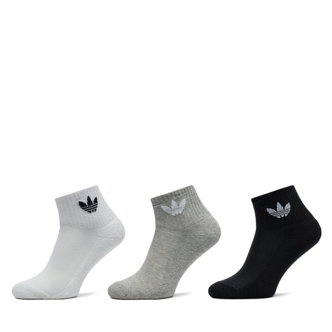 Zestaw 3 par wysokich skarpet unisex adidas Mid Crew - Kolorowy