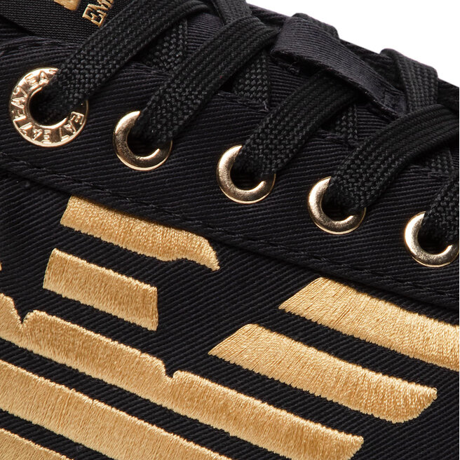 Sneakers EA7 Emporio Armani X8X001 XK255 M701 Triple Black/Gold ...