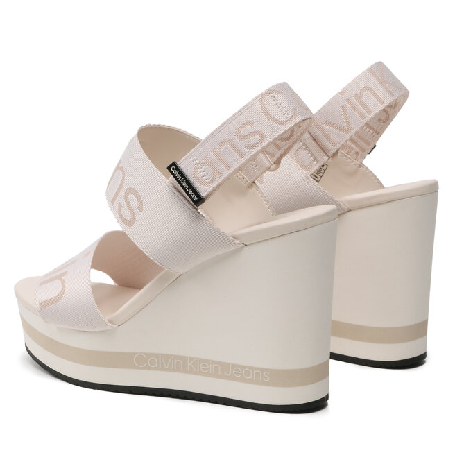 Calvin Klein Jeans Сандали Calvin Klein Jeans Wedge Sandal Webbing YW0YW00959 Ancient White YBH