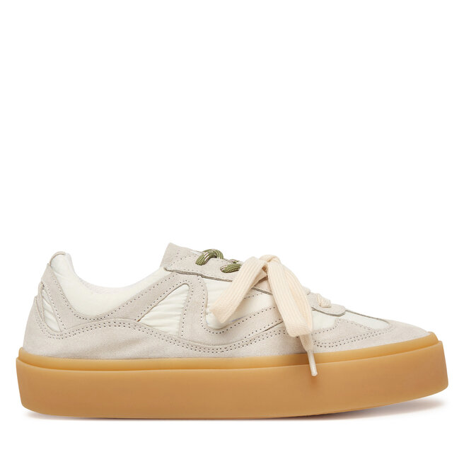 Sneakersy Inuikii Lynn Suede 1001.001.0461 Écru - kobiece