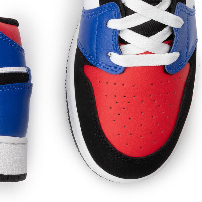 Batai Nike Air Jordan 1 Mid (Gs) 554725 124 White/Black/Hyper Royal •  Www.eavalyne.lt
