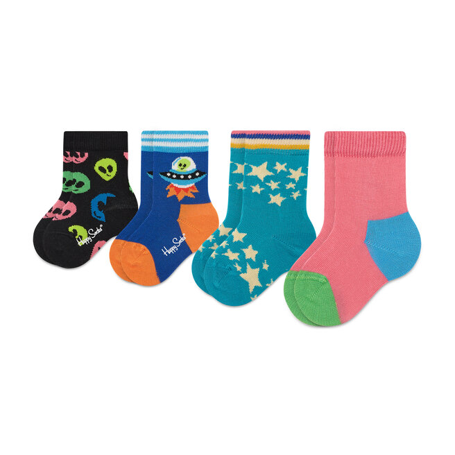 Happy Socks Σετ ψηλές κάλτσες παιδικές 4 τεμαχίων Happy Socks XKSPC09-0200 Kolorowy