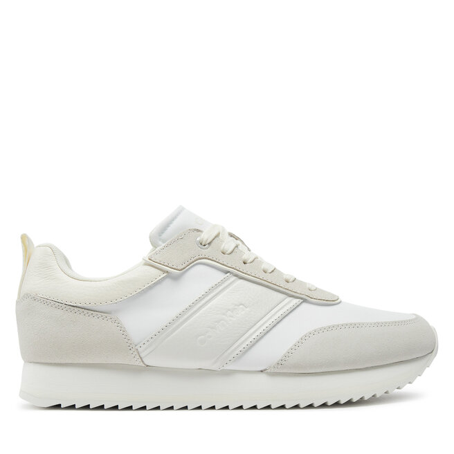 Sneakersy Calvin Klein Low Top Lace Up Mix - Biały