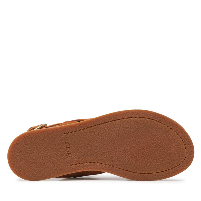 Clarks Sandály Clarks Karsea Strap 261585384 Tan Suede