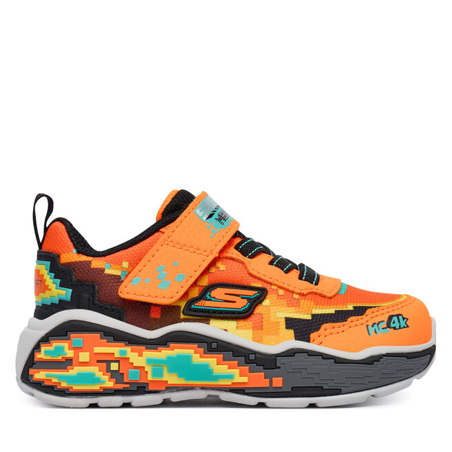 Sneakersy Skechers Mega Scene 402162N/ORBK Pomarańczowy - chłopięce