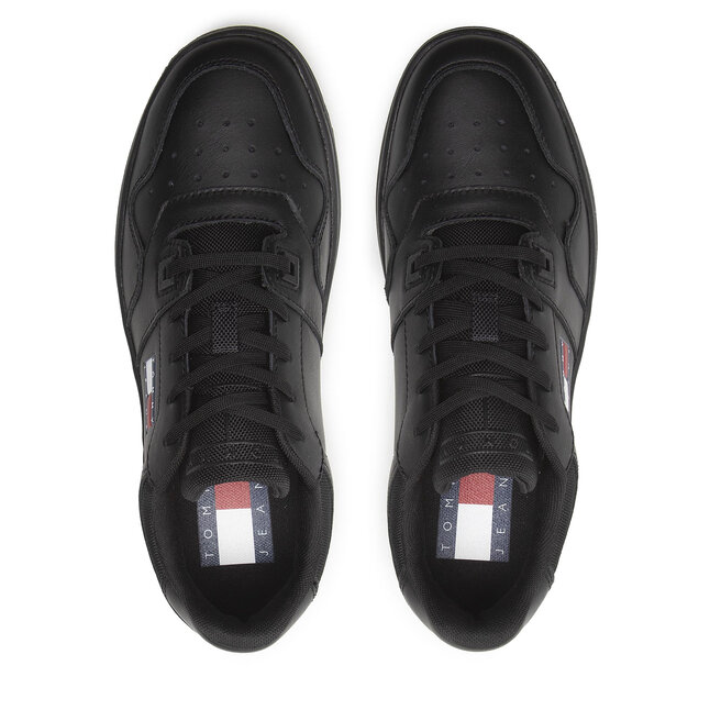 Tommy Jeans Sneakersy Tommy Jeans Retro Basket EM0EM00955 Triple Black 0GK