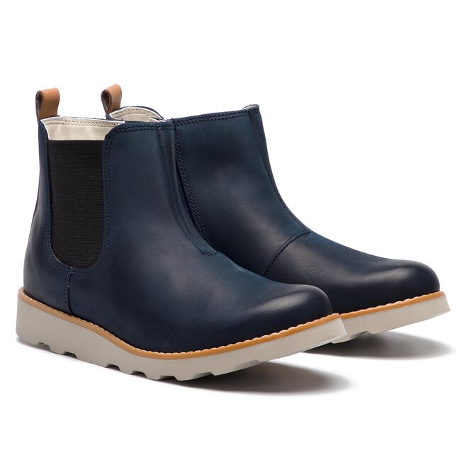 Boots Clarks Crown Halo 261358697 Navy Leather chaussures
