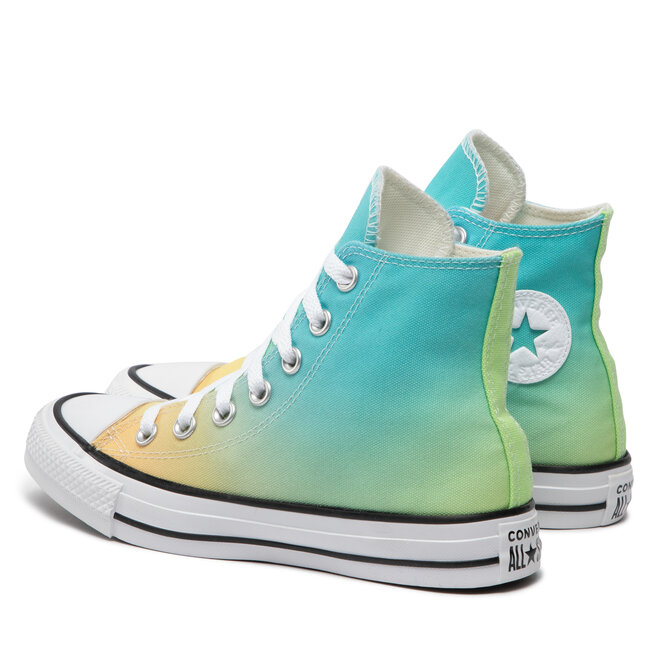 Converse Sneakers aus Stoff Converse Ctas Hi A00545C Citron Zest/Baltic Blue/White