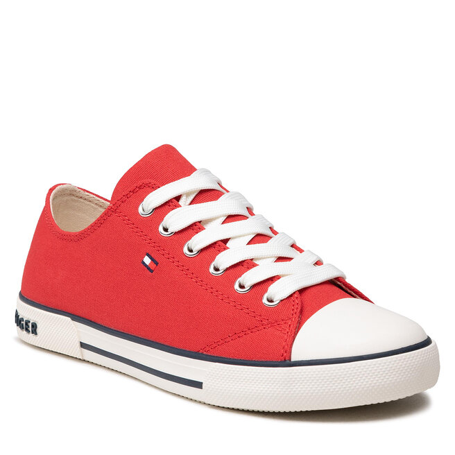 Teniși Tommy Hilfiger Low Cut Lace-Up Sneaker T3X4-32207-0890 S Red 300
