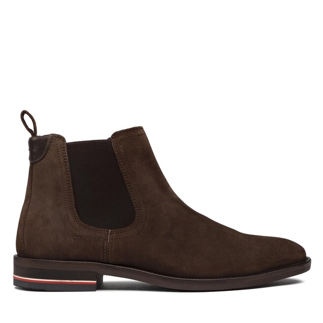 Tommy Hilfiger Chelsea Tommy Hilfiger Signature Hilfiger Suede Chelsea FM0FM04175 Cocoa GT6