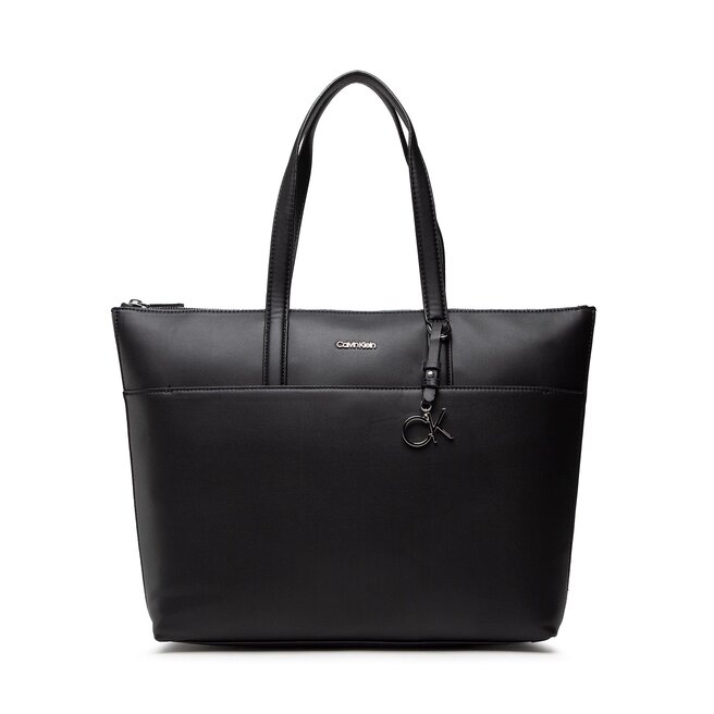 Geantă Calvin Klein Ck Must Shopper Lg W/Slip Pkt K60K609860 Ck Black BAX