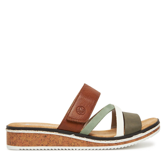 Klapki Rieker V3652-91 Brązowy -