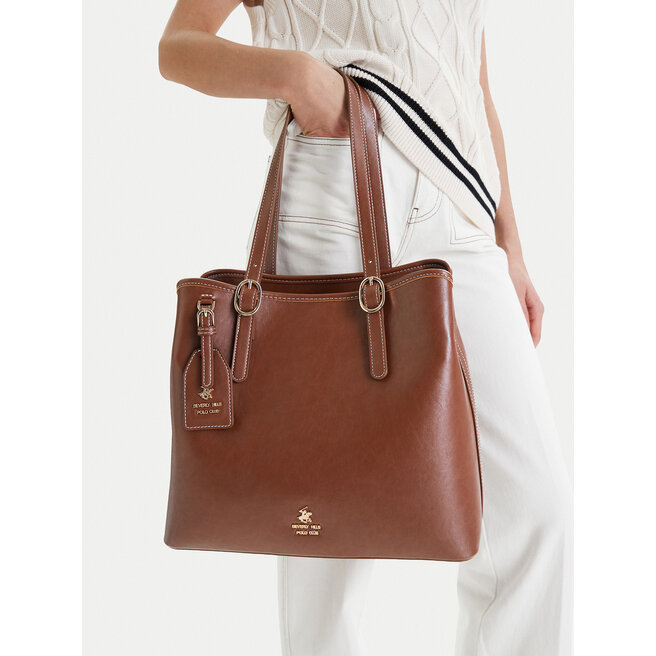 Torebka Beverly Hills Polo Club EO-BHPC-C-010-09 Brązowy -