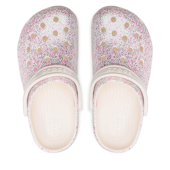 Παντόφλες Crocs Classic Glitter Clog K 206993 Oyster epapoutsia.gr