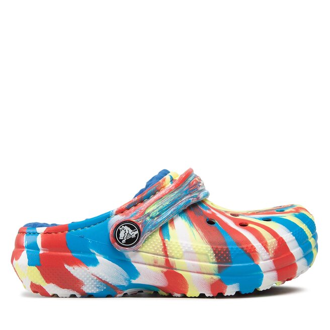 Crocs Șlapi Crocs Classic Lined Marbled Cgk 207773 Sulphur/Multi