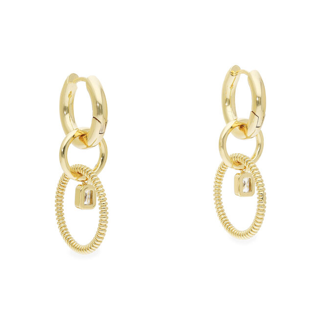 Luv AJ Fülbevaló Luv AJ Camille Multi Hoops FW22-E-CMH-G Gold