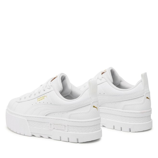 Puma Сникърси Puma Mayze Lth Jr 384527 Puma White/Puma Team Gold
